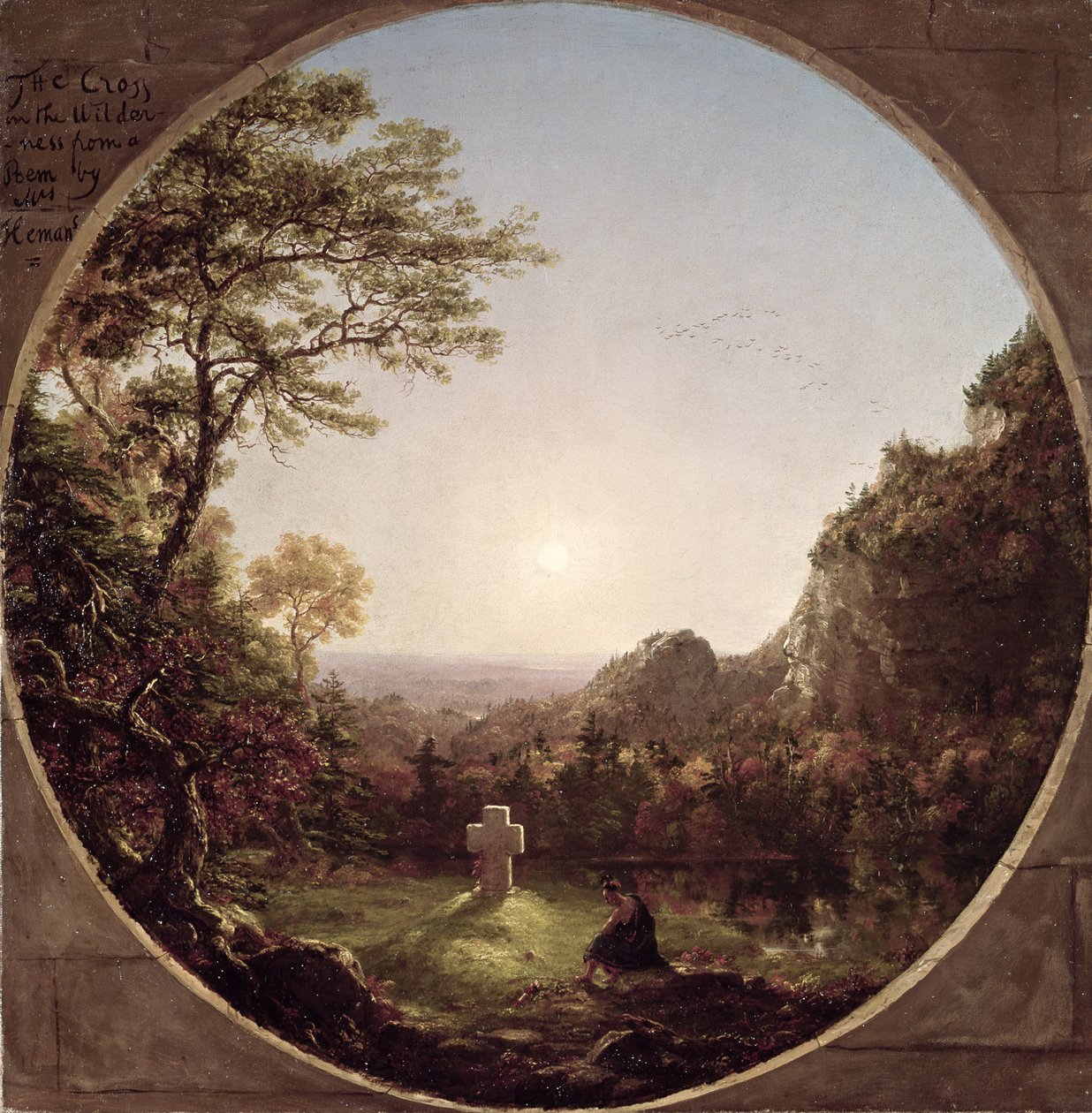 Das einsame Kreuz, 1845 von Thomas Cole