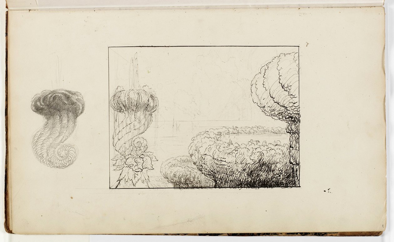 Unbetitelt, Studie für Titans Kelch, 1837 von Thomas Cole