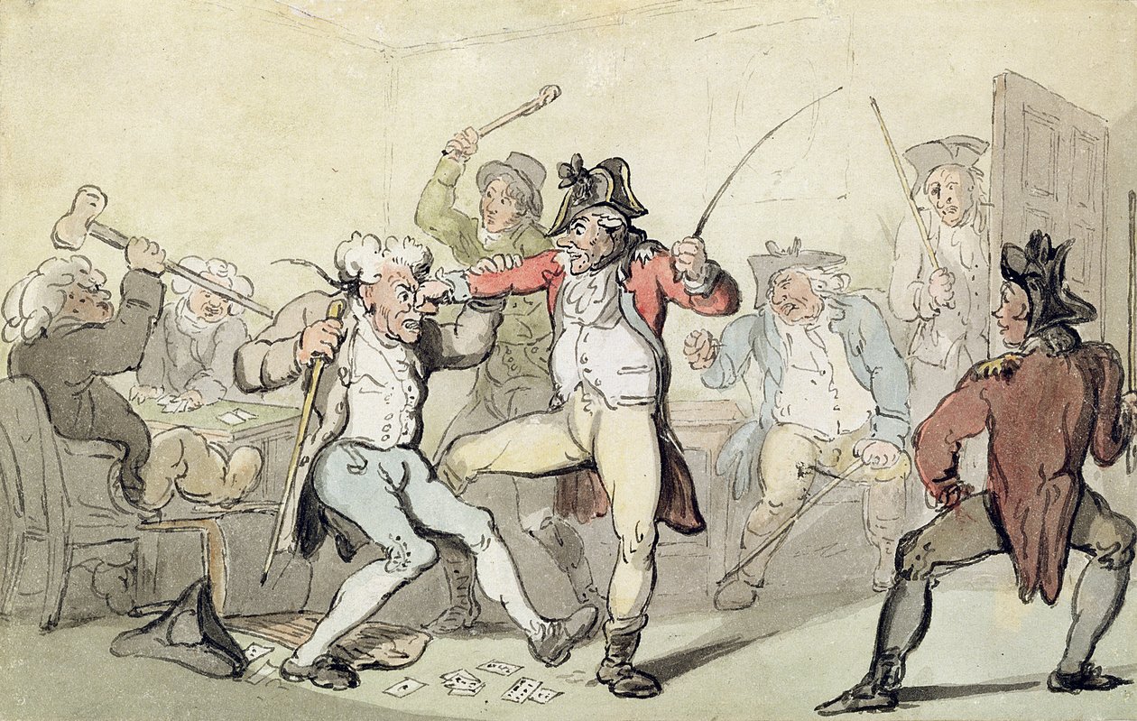 Betrug beim Kartenspiel von Thomas Rowlandson