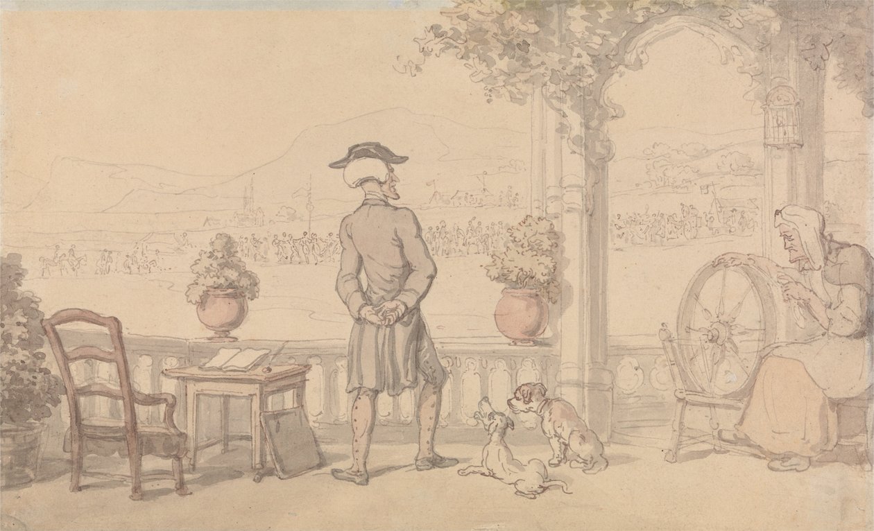 Dr. Syntax monologisiert von Thomas Rowlandson
