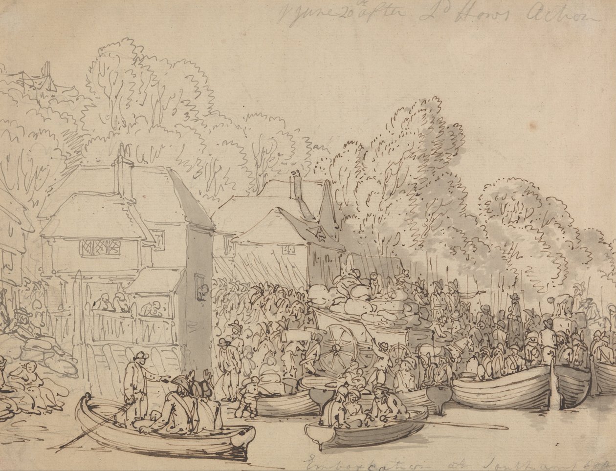 Einschiffung in Southampton, 20. Juni 1794 (Version A) von Thomas Rowlandson