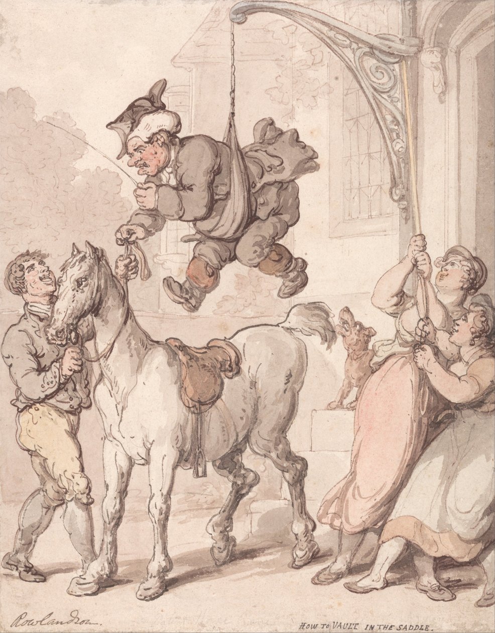 Wie man in den Sattel springt von Thomas Rowlandson