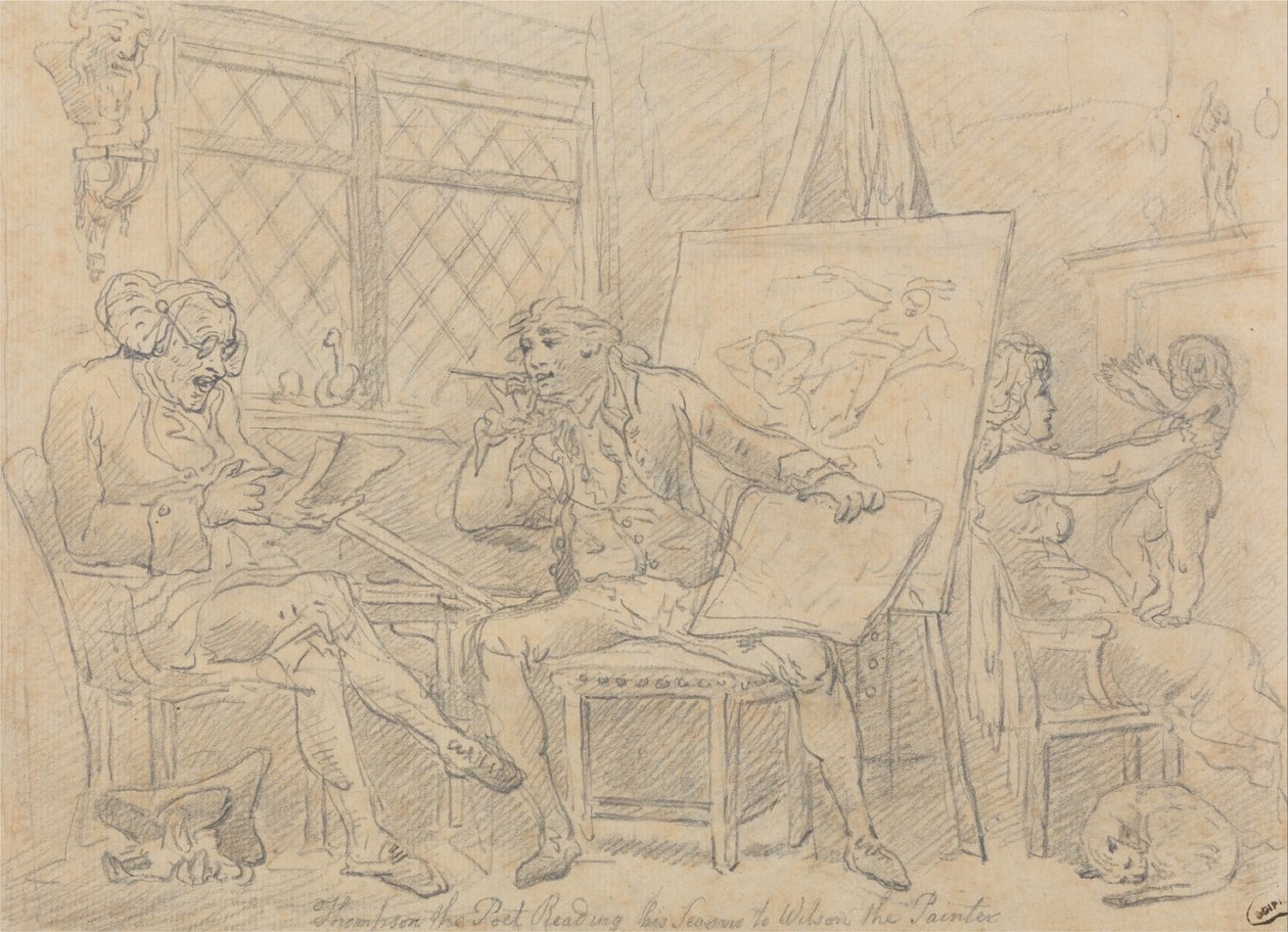 Der Historiker belebt den Geist des jungen Malers von Thomas Rowlandson