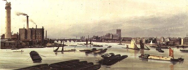 Schießturm und Westminster, 1842 von Thomas Shotter Boys
