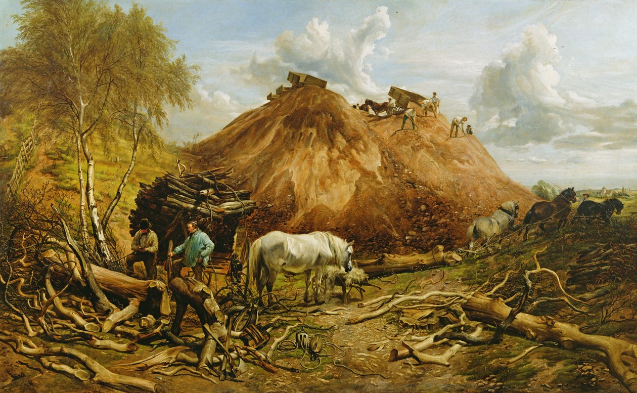 Räumen des Waldes für den Eisenweg, 1880 von Thomas Sidney Cooper