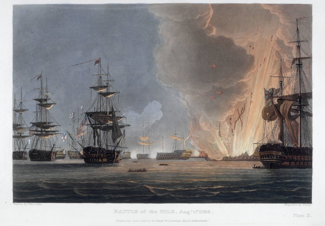 Schlacht am Nil, August 1798 von Thomas Whitcombe
