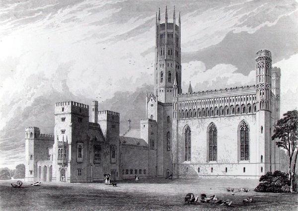 Fonthill Abbey von Südosten, aus 