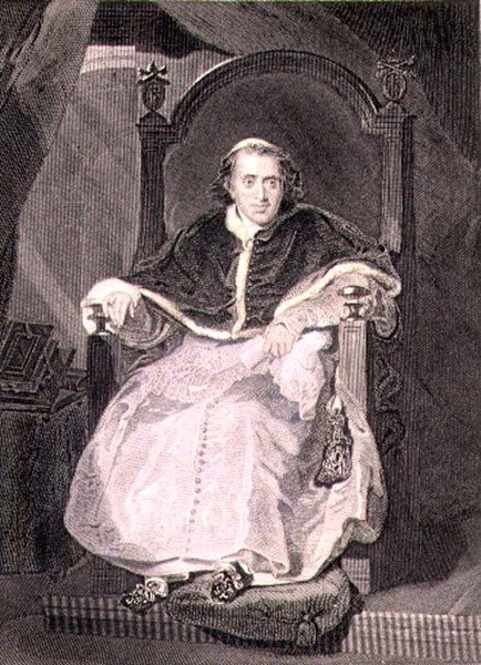 Der römische Pontifex, Pius VII (Luigi Barnaba Chiaramonti) graviert von Samuel Freeman (1773-1857) veröffentlicht von A. Fullarton & Co. von Thomas (after) Lawrence