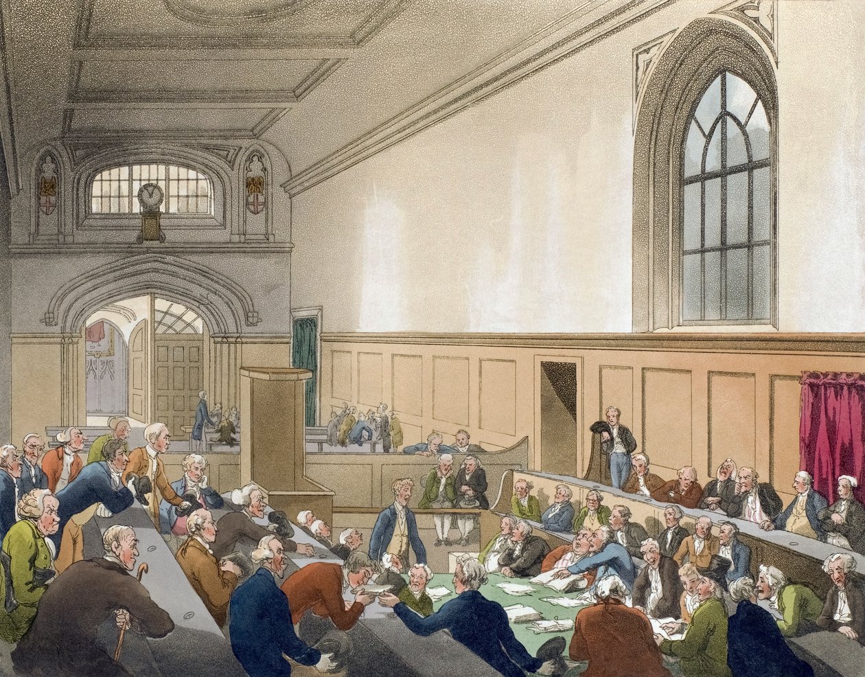 Mikrokosmos von London, frühes 19. Jahrhundert (Druck) von Thomas (after) Rowlandson
