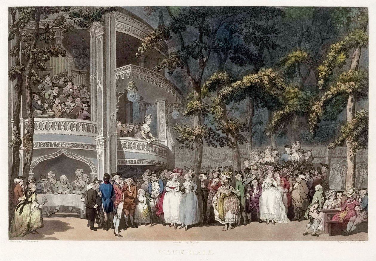 Vauxhall Gardens, London im 18. Jahrhundert von Thomas (after) Rowlandson