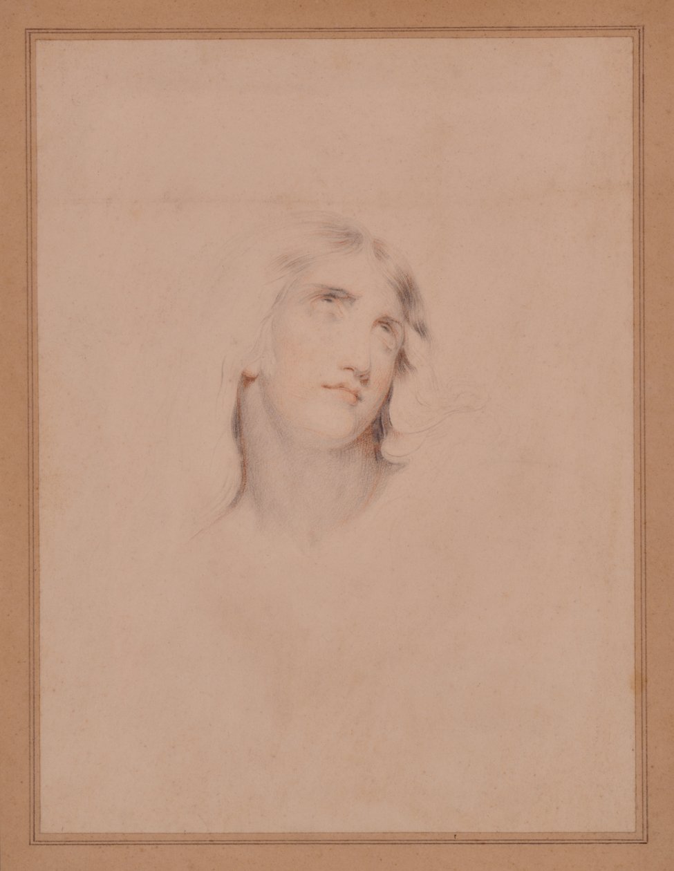 Kopf eines jungen Mannes in Ekstase von Thomas (attr. to) Lawrence