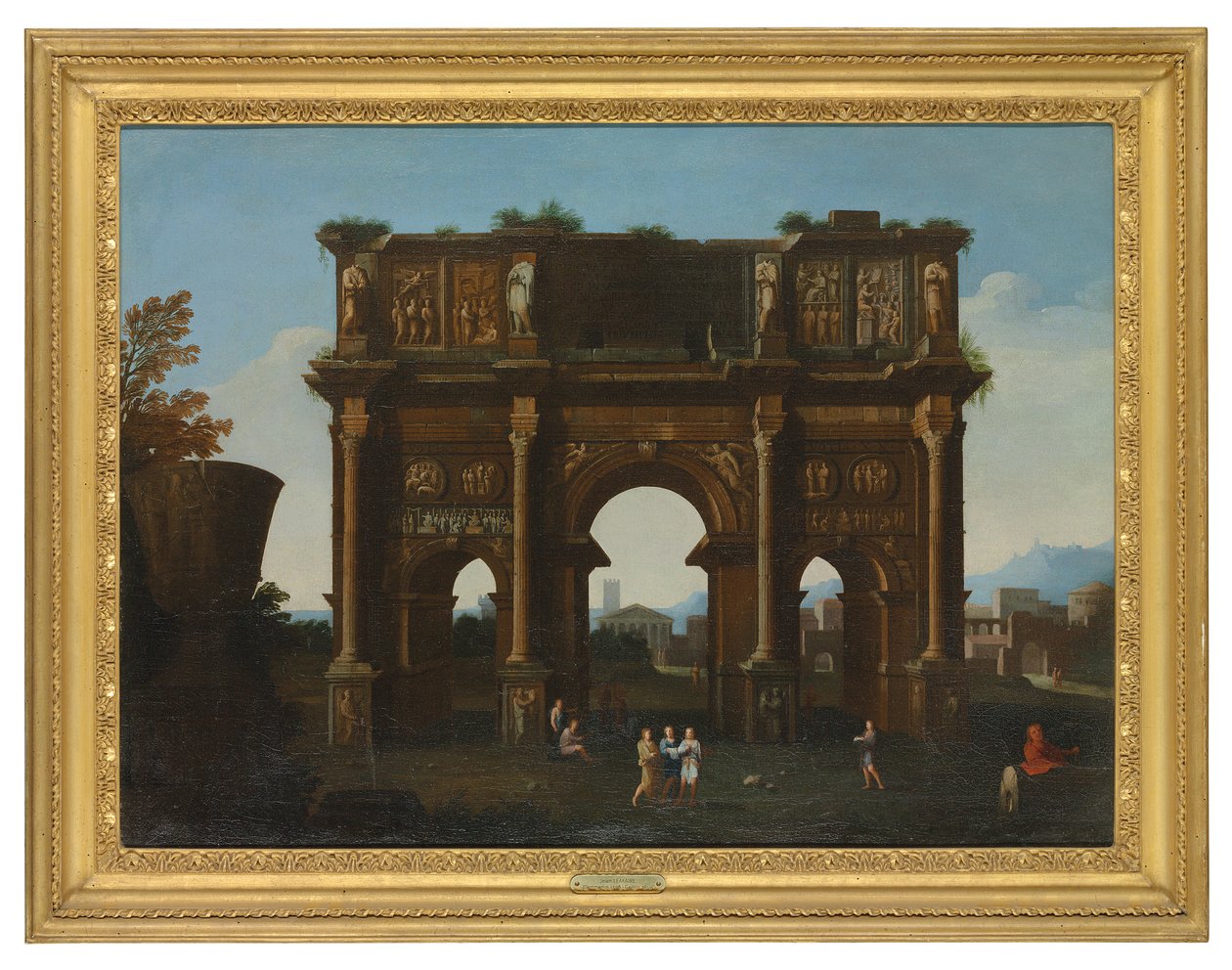 Architektonische Capriccio mit dem Konstantinsbogen von Thomas (circle of) Blanchet