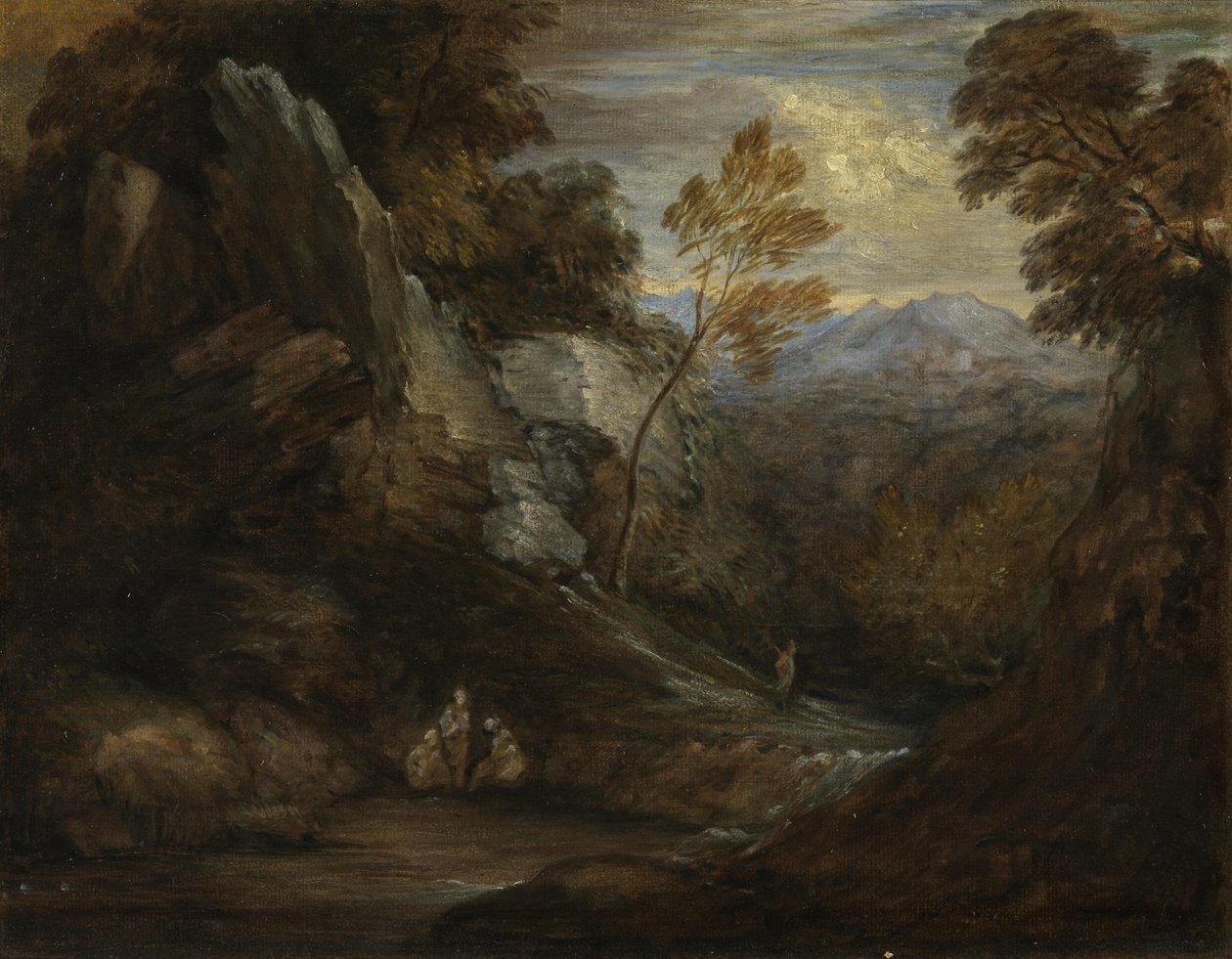 Imaginäre Landschaft, ca. 1880-1920 von Thomas (follower of) Gainsborough