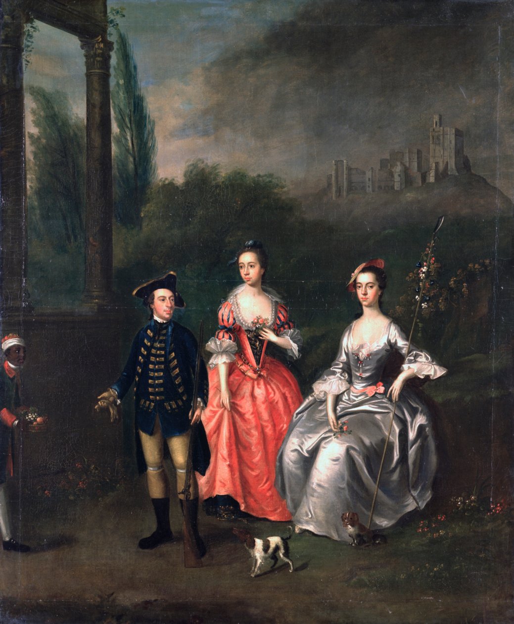 Porträt von Kapitän Fenwick, seiner Frau Isabella Orde und seiner Schwester Ann, ca. 1746 von Thomas Bardwell