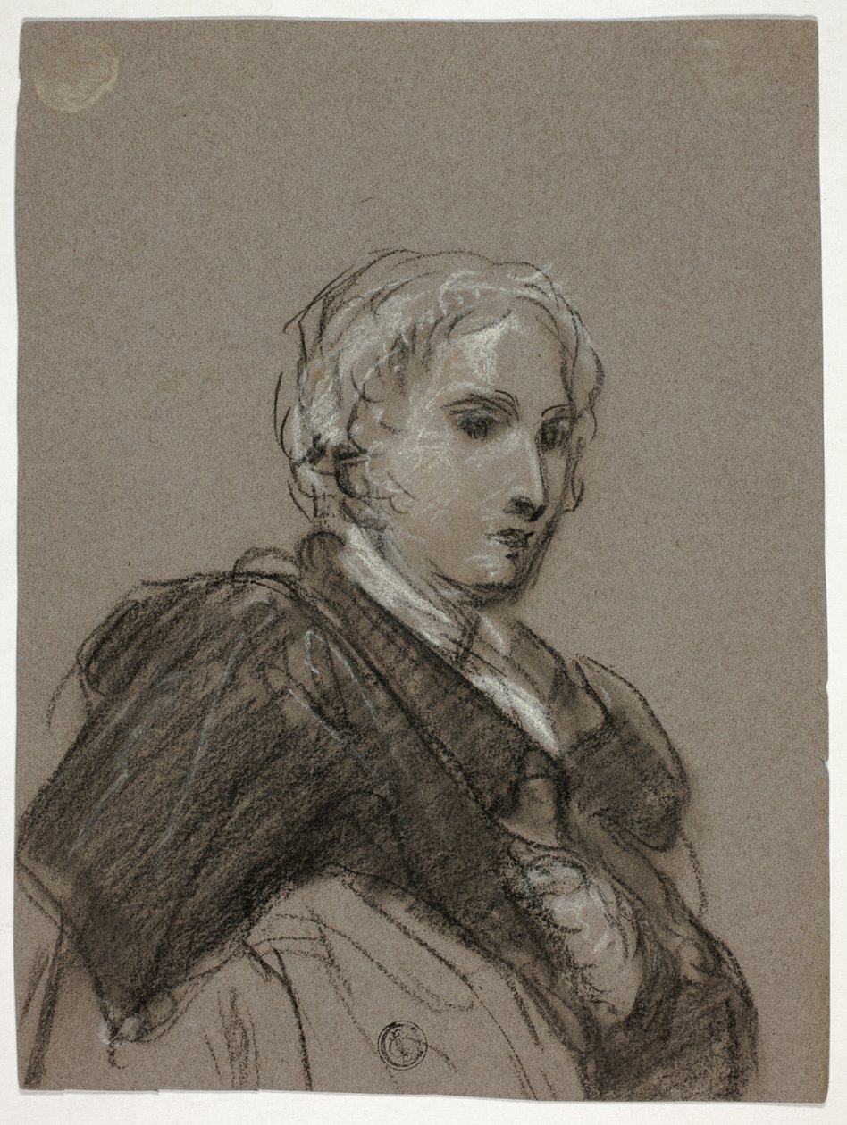 Büste einer Frau (recto); Drapierte Figur, Dreiviertellänge (verso) von Thomas Barker