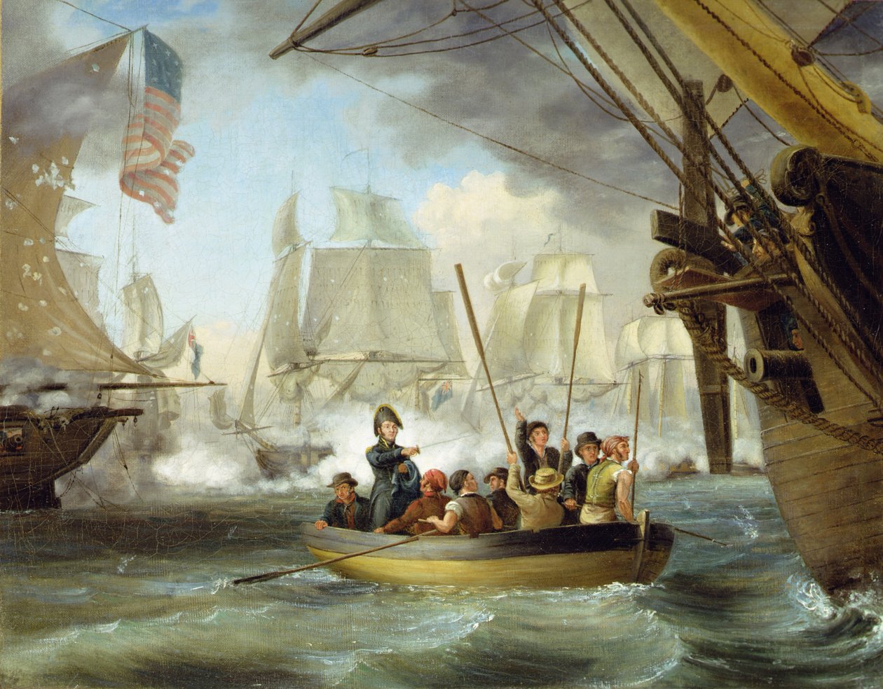 Kommodore Perry in der Schlacht am Eriesee von Thomas Birch