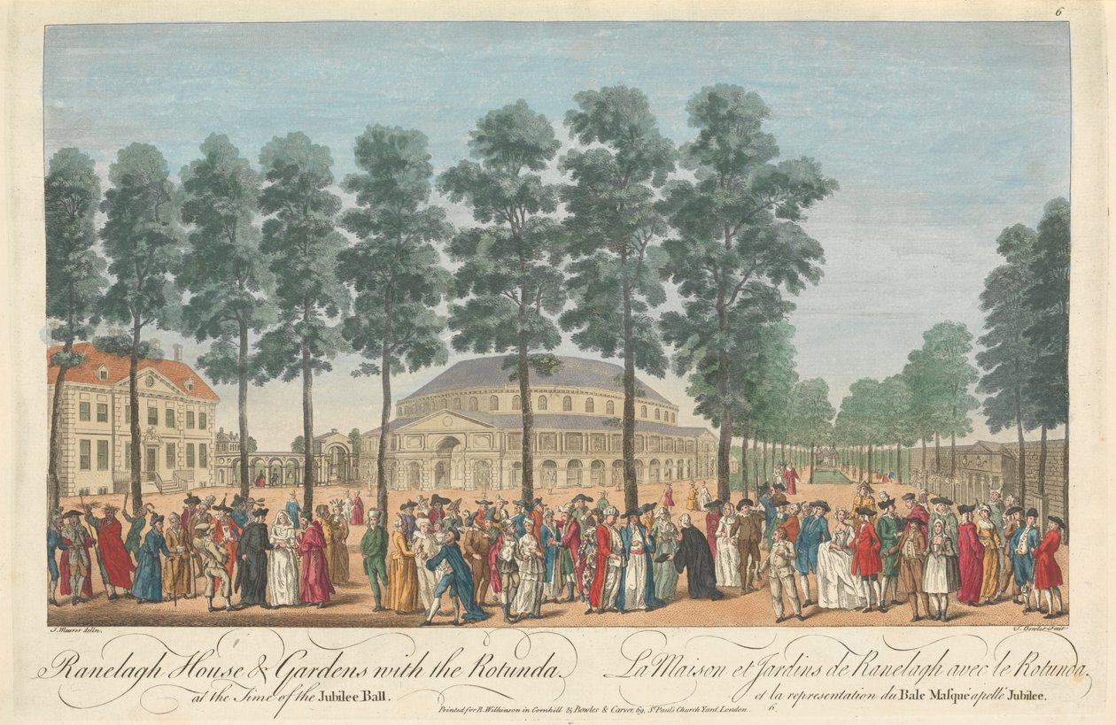Ranelagh House & Gardens mit der Rotunde zur Zeit des Jubiläumsballs von Thomas Bowles