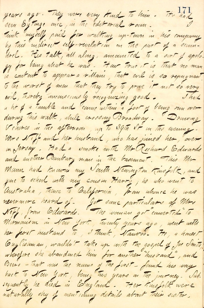 Thomas Butler Gunn Tagebücher - Band 10, Seite 192, 20. April 1859 von Thomas Butler Gunn