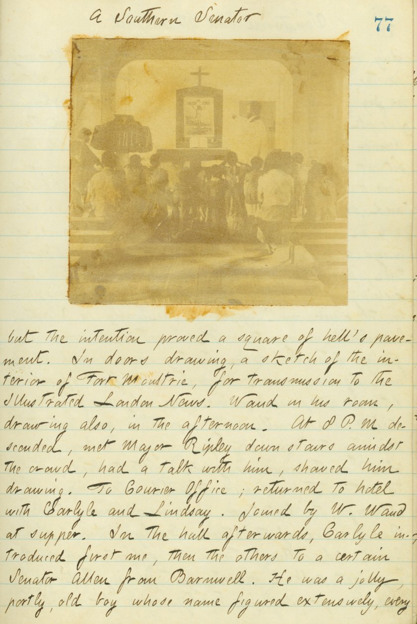 Thomas Butler Gunn Tagebücher - Band 15, Seite 87, 20. Januar 1861 von Thomas Butler Gunn