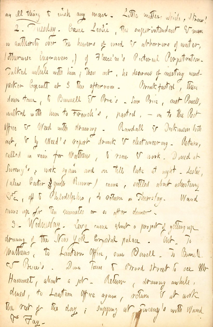 Thomas Butler Gunn Tagebücher - Band 5, Seite 83, 1.-3. November 1852 von Thomas Butler Gunn