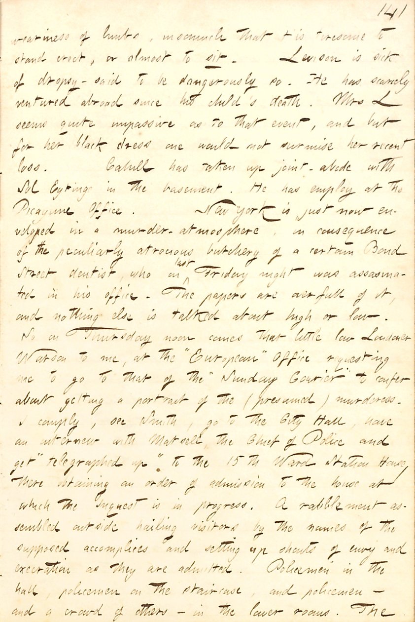 Thomas Butler Gunn Tagebücher: Band 8, Seite 149, 3.-7. Februar 1857 von Thomas Butler Gunn