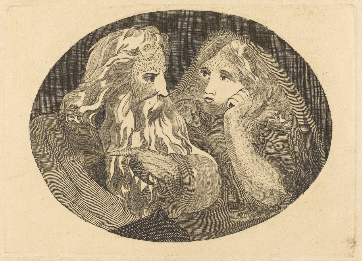 Lear und Cordelia von Thomas Butts, Jr. after William Blake
