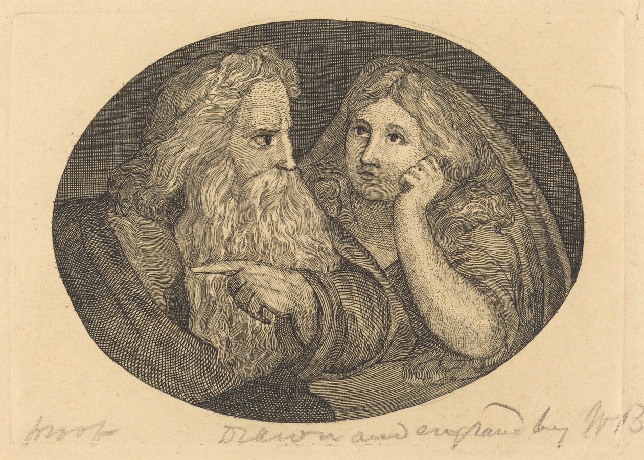 Lear und Cordelia von Thomas Butts, Jr. after William Blake