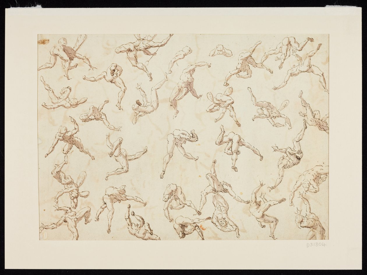 Blatt mit Figurenstudien von Thomas Carwitham