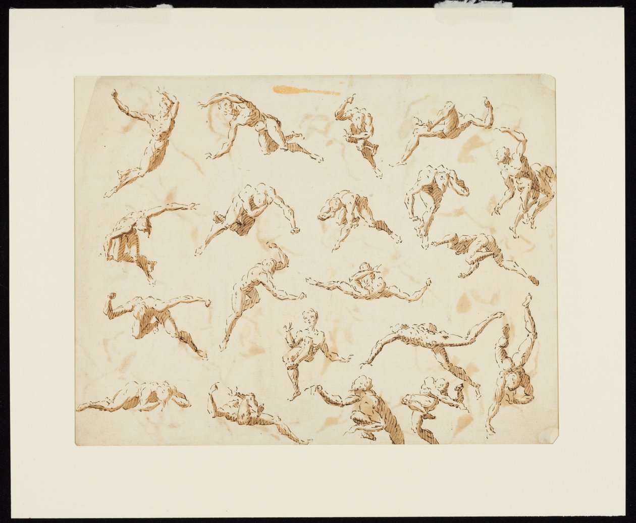 Blatt mit Figurenstudien von Thomas Carwitham