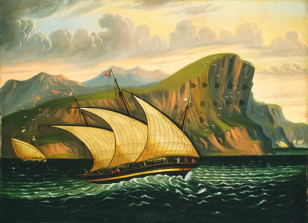 Felucca vor Gibraltar von Thomas Chambers