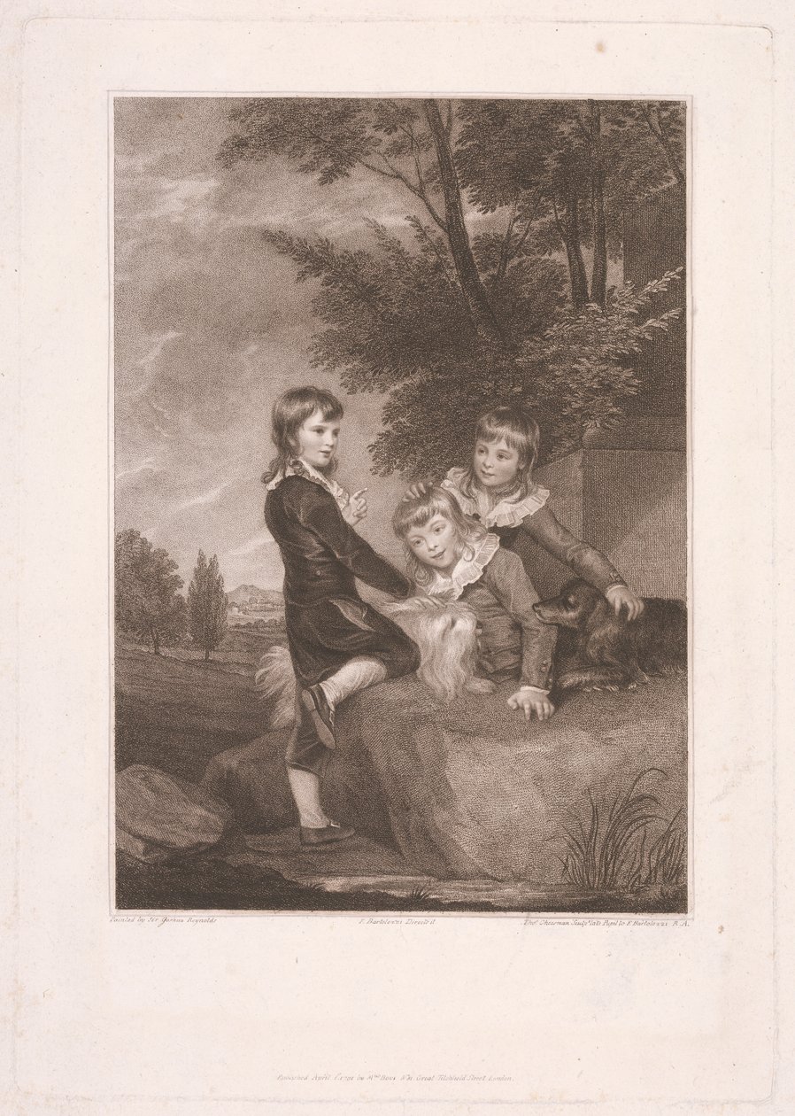Thomas Philip, dritter Lord Grantham, später Earl De Grey, mit seinen Brüdern Frederick John und Philip von Thomas Cheesman