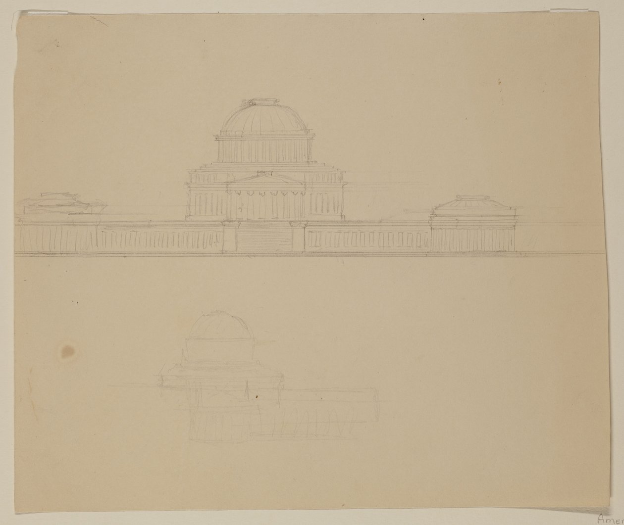 Ansicht des Ohio State House, ca. 1838 von Thomas Cole