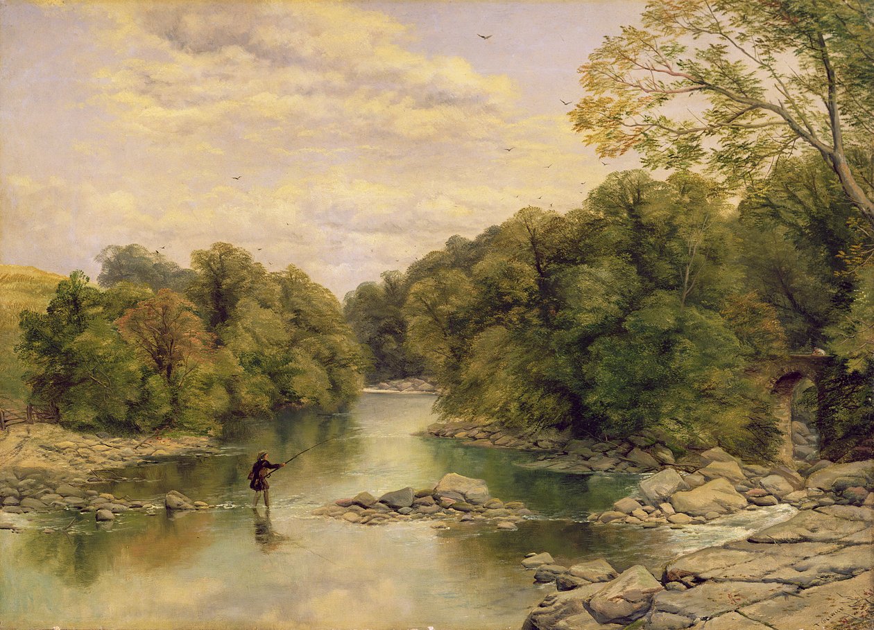Der Fluss Tees bei Rokeby, Yorkshire, ca. 1860 von Thomas Creswick