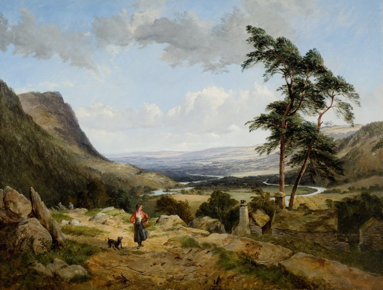 Das Tal von Llangollen, Nordwales von Thomas Creswick