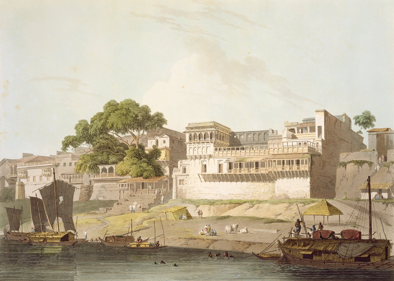 Teil der Stadt Patna am Fluss Ganges, aus 