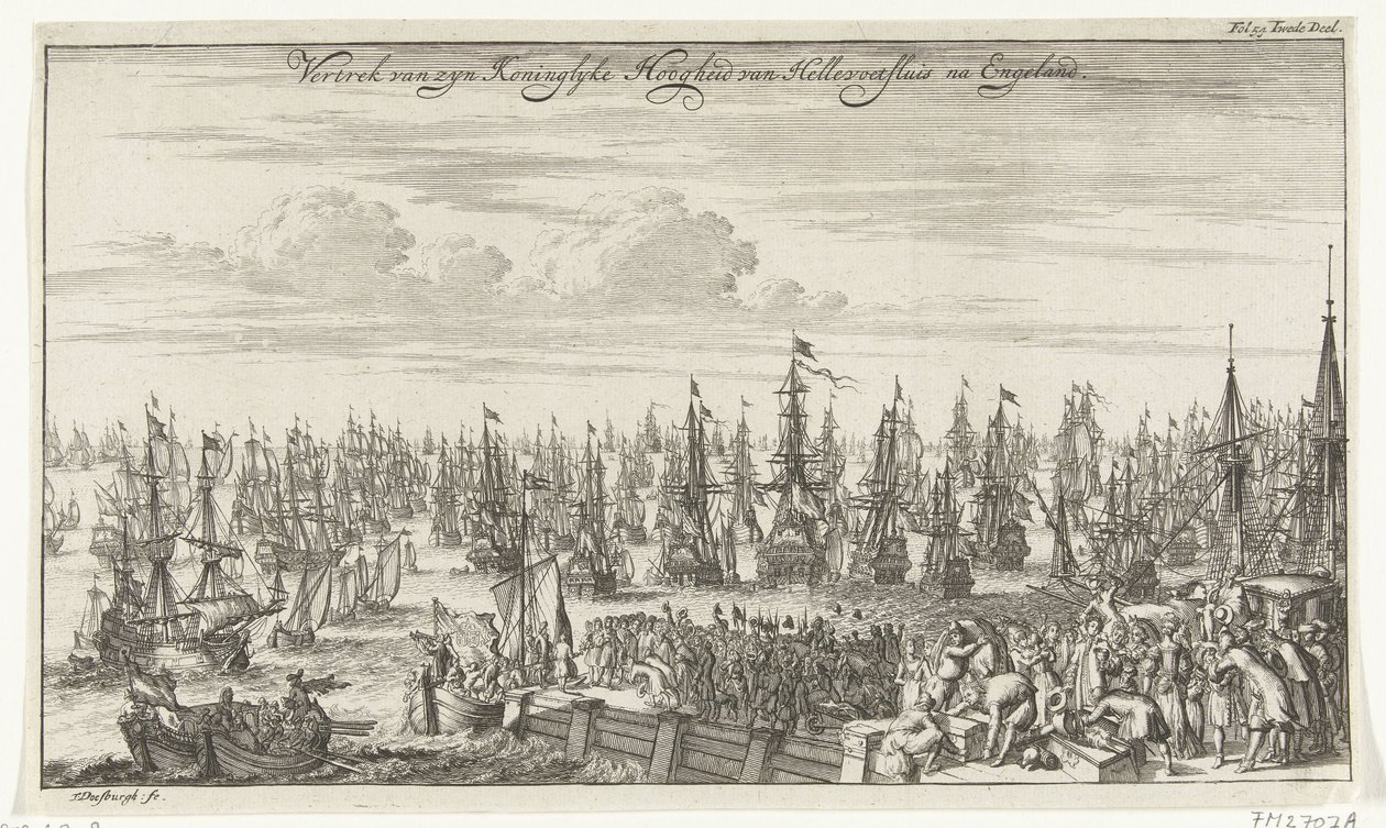 Abreise von Wilhelm III. von Hellevoetsluis nach England, 1688 von Thomas Doesburgh