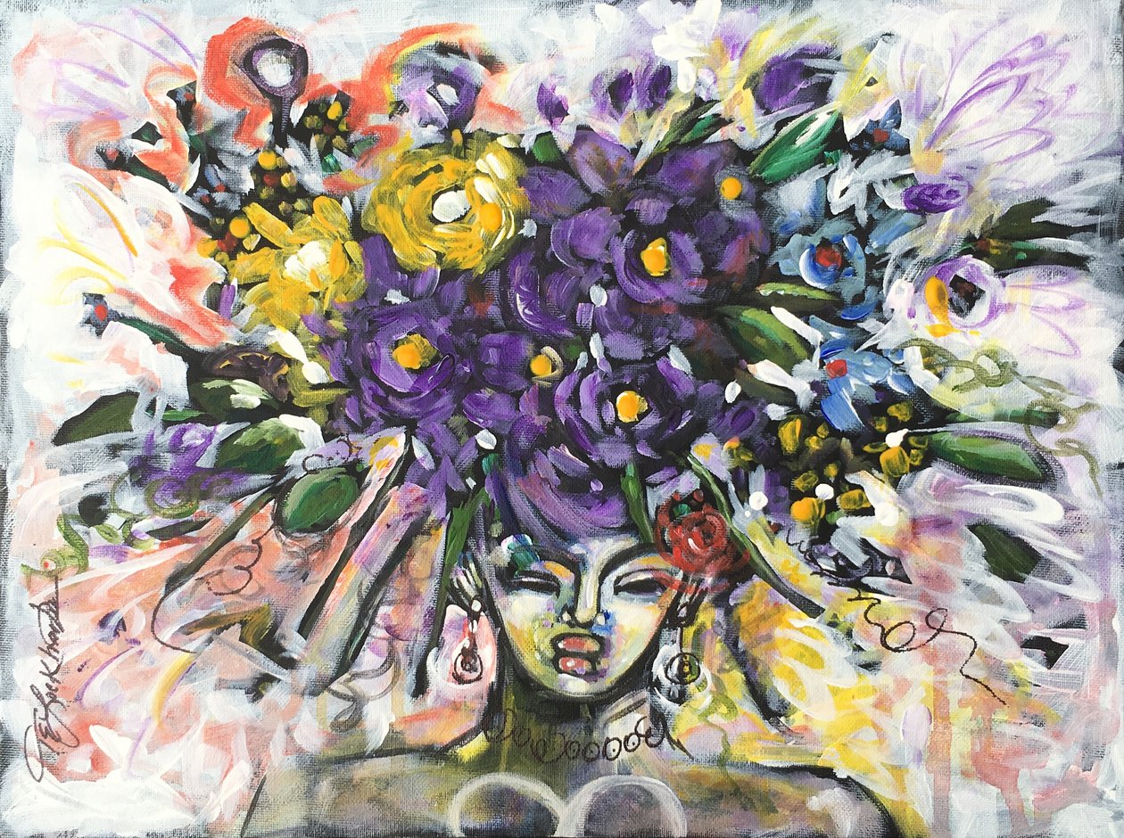 Blumenmädchen, 2017 von Thomas Elias Lockhart