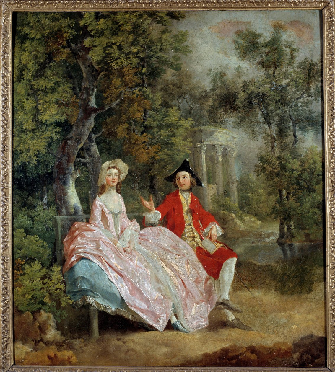 Gespräch in einem Park: Thomas Gainsborough und seine Frau Margaret. Gemälde von Thomas Gainsborough (1727-1788) 1746 von Thomas Gainsborough