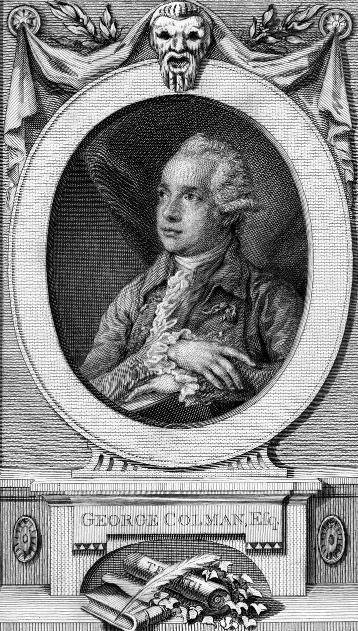 George Colman der Ältere, graviert von John Hall von Thomas Gainsborough