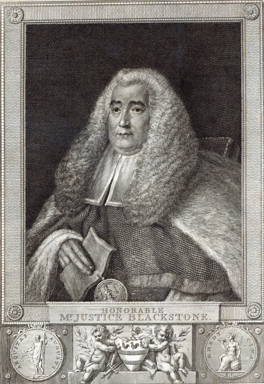 Der ehrenwerte Mr. Justice Blackstone, graviert von Hall von Thomas Gainsborough