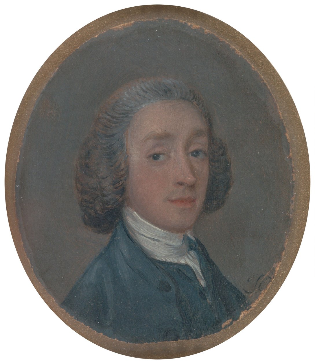 Porträt eines jungen Mannes mit gepuderter Frisur von Thomas Gainsborough