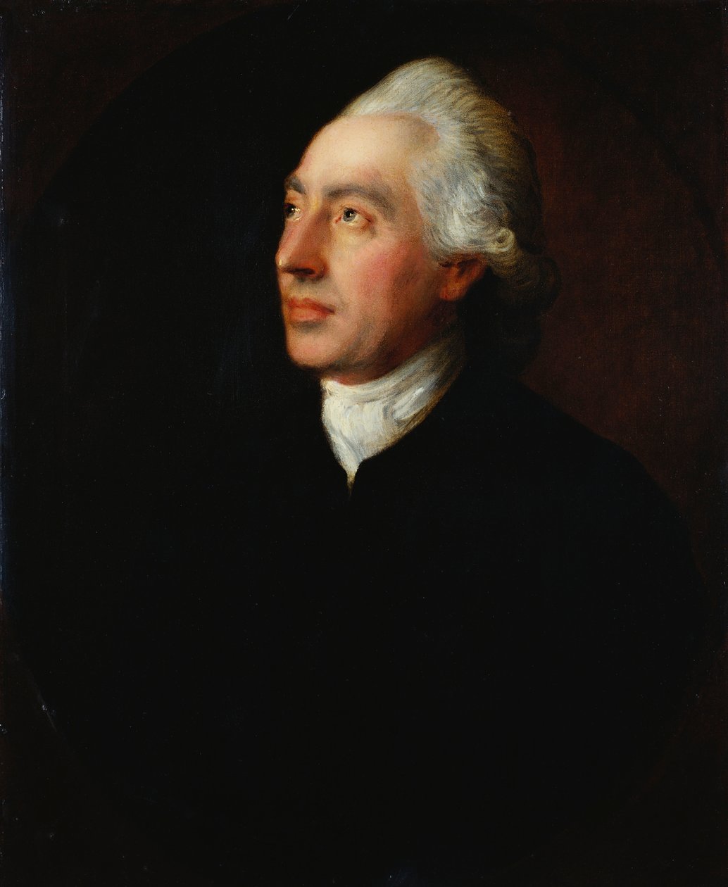 Porträt von Rev. Humphrey Gainsborough in schwarzem Mantel und weißem Krawatt von Thomas Gainsborough