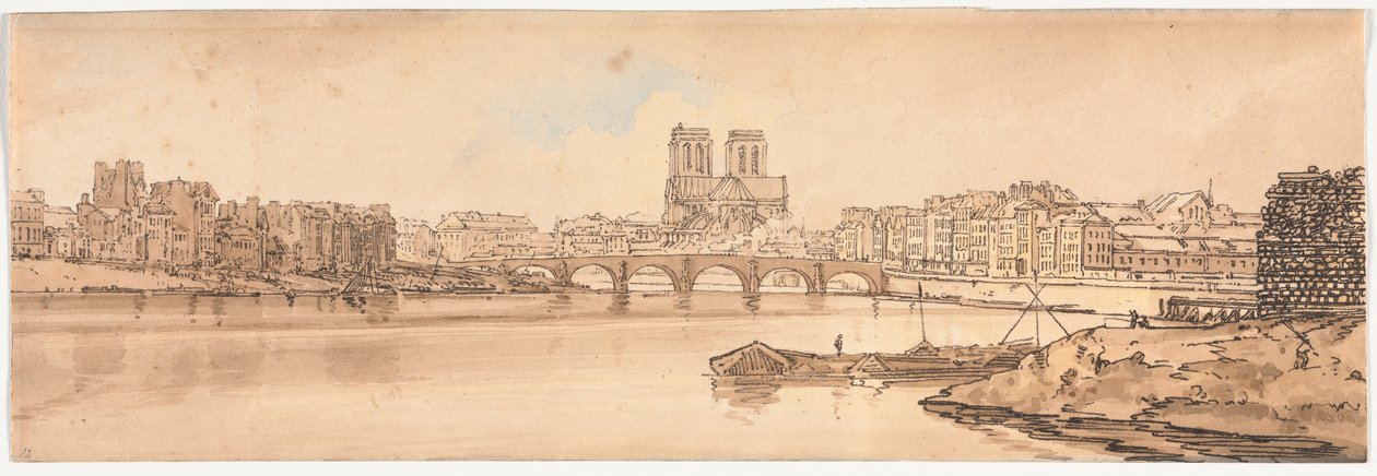 Eine Auswahl von zwanzig der malerischsten Ansichten von Paris, 1802 von Thomas Girtin