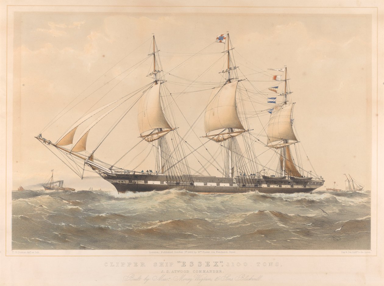 Klipperschiff Essex 1100 Tonnen von Thomas Goldsworth Dutton