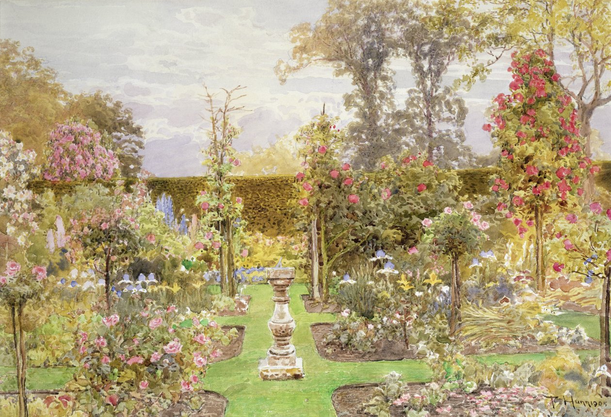 Die Sonnenuhr im Rosengarten von Thomas H. Hunn