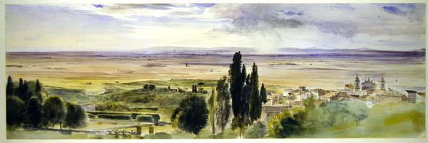 Frascati von der Villa Aldobrandini von Thomas Hartley Cromek