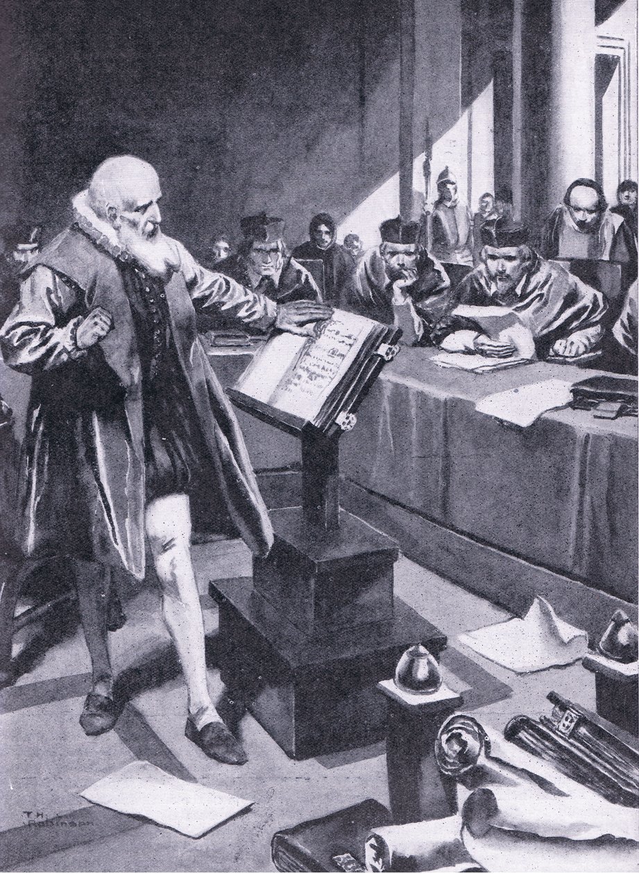 Galileo erscheint vor den Kardinälen in Rom, Illustration aus 
