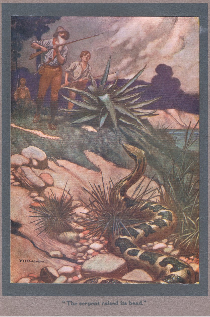 Die Schlange hob ihren Kopf von Thomas Heath Robinson