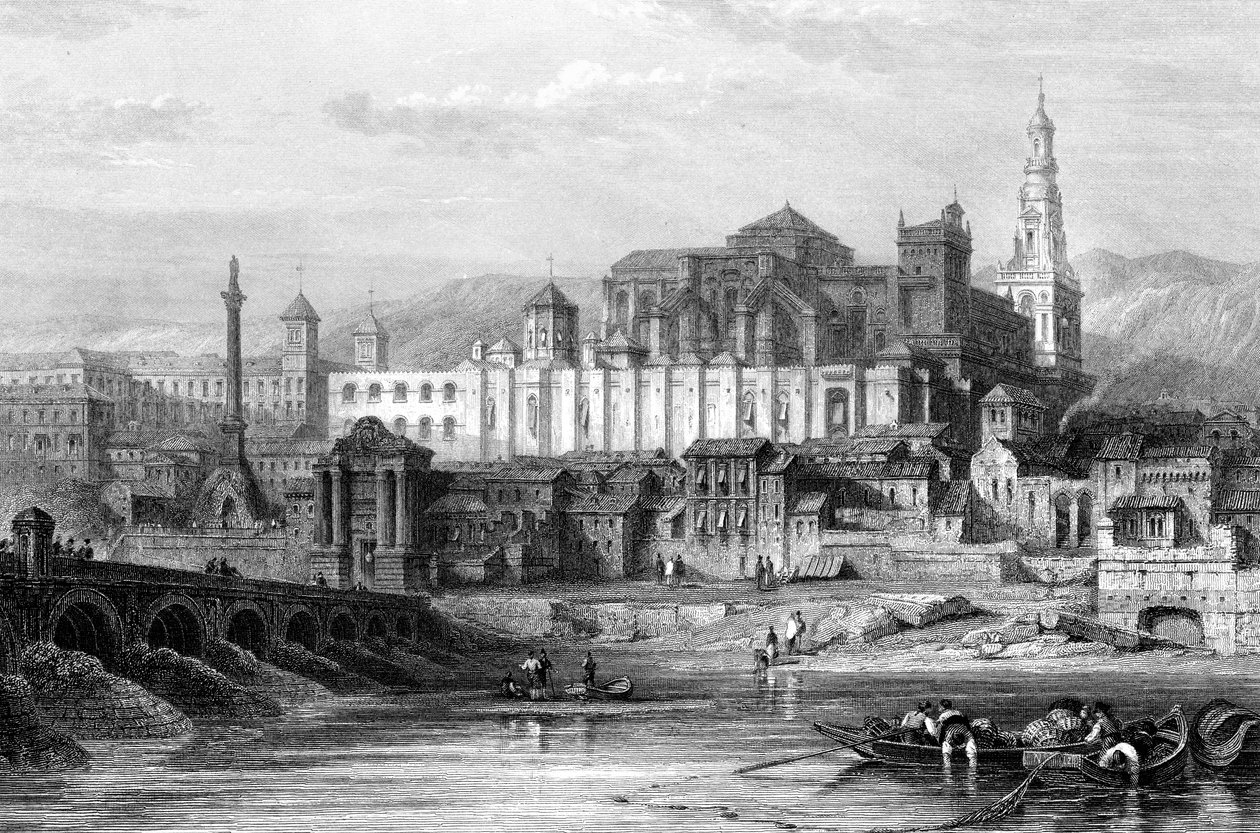 Große Moschee und das Verlies der Inquisition, Córdoba, Spanien, 19. Jahrhundert von Thomas Higham