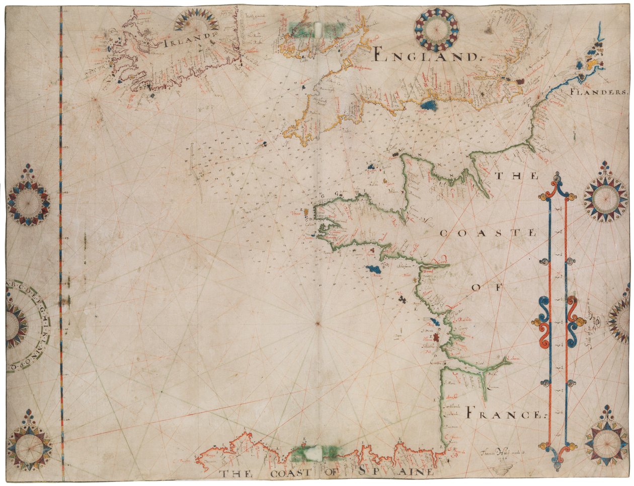 Karte der Biskaya und des Ärmelkanals von Thomas Hood
